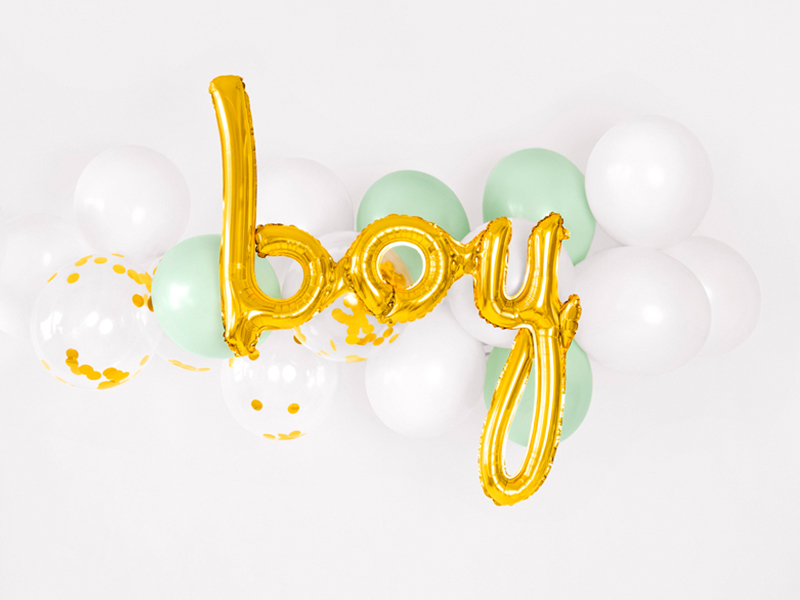 Guld “boy” folie ballon
